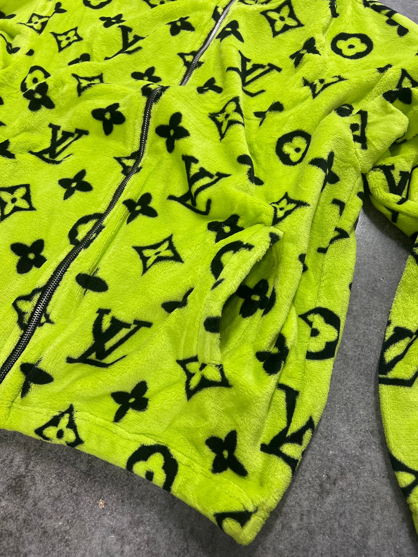Neon Green Zip Up