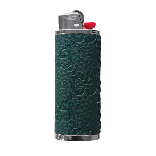 Green Embossed GG Lighter Case