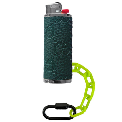 Green Embossed GG Lighter Case