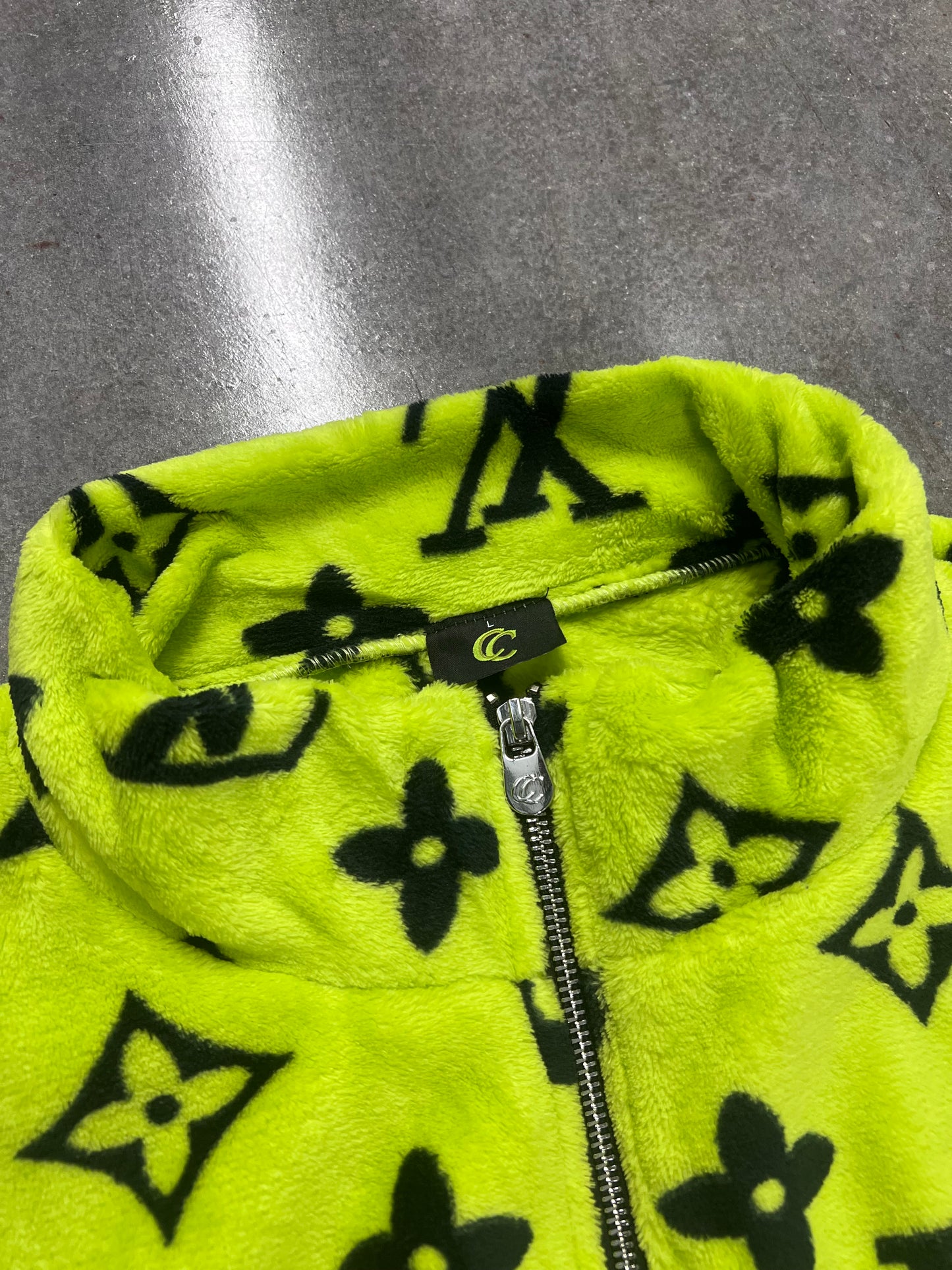 Neon Green Zip Up